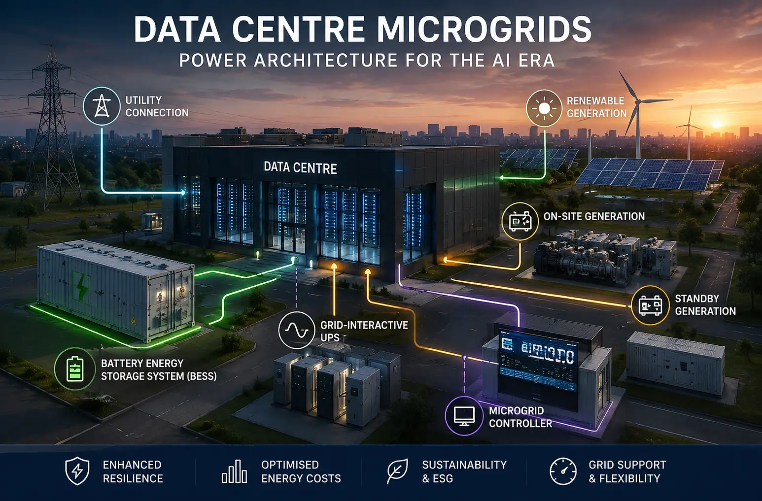 Data Center Microgrids Explained: Power Architecture for the AI Era