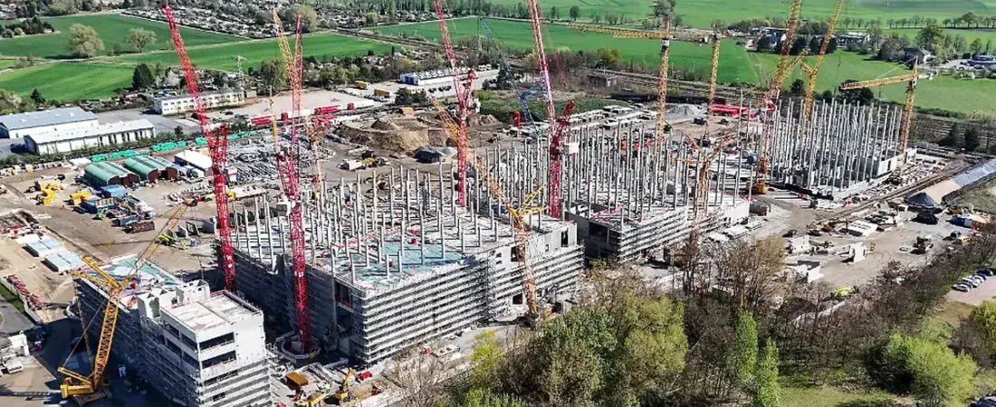 Schwarz Group data center construction site in Lübbenau, Germany